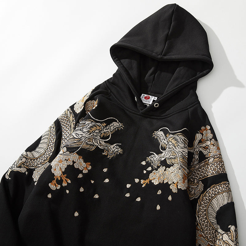 Men's Hoodie with Chinese Phoenix Embroidery Design | Streetwear