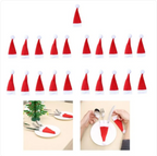 Christmas Hat Knife and Fork Holder Sleeve | Embroidered Cap