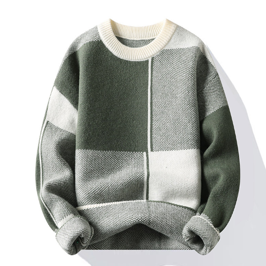 Men's Plus Velvet Padded Long Sleeve Sweater Top