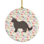 York Chocolate #2 Cat Christmas Ceramic Ornament