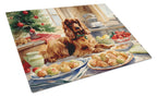 Cocker Spaniel Christmas Cookies Glass Cutting Board