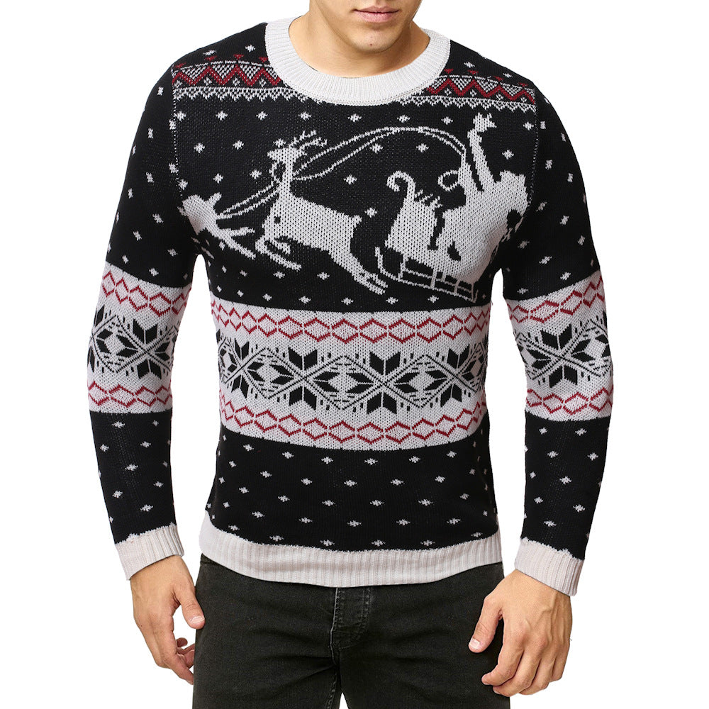 Men's Christmas Reindeer Knit Sweater (Base Layer)