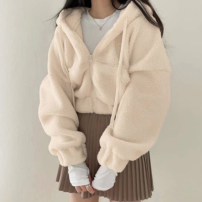Retro Solid Lamb Wool Casual Jacket for Academy Style