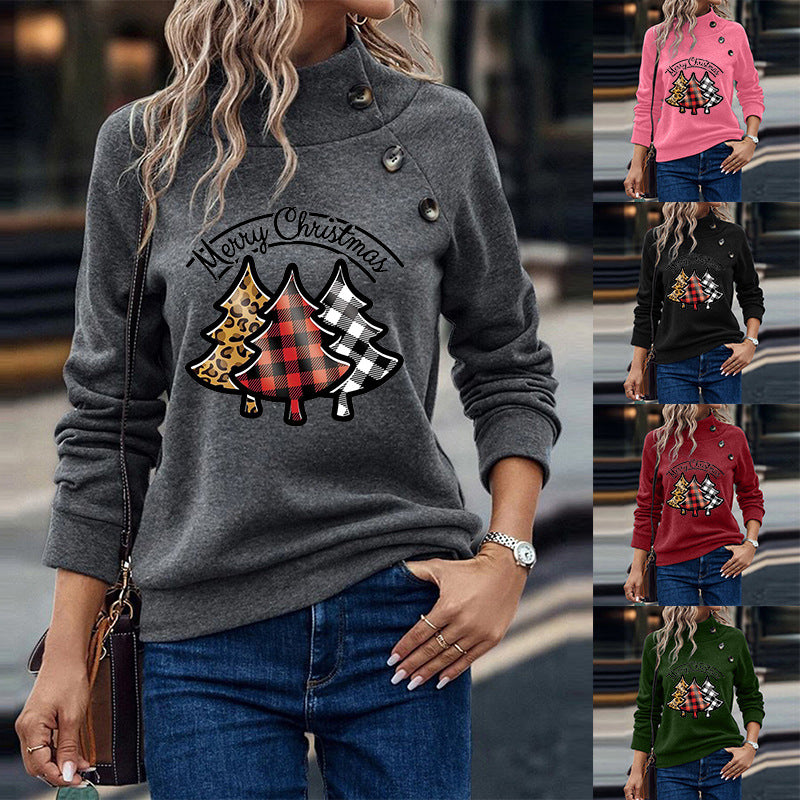 Cartoon Printed Turtleneck Sweater for Women