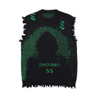 High Street Dark Creative Sweater Vest for Men