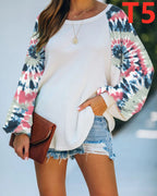 Women's Tie Dye Long Sleeve Crewneck Sweatshirt | Streetwear