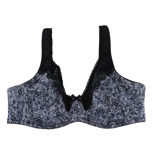 Ultra-Thin Oversized Printed Sexy Lace Bra