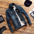 Trendy Korean Style Slim Men's Denim Long-Sleeved Jacket