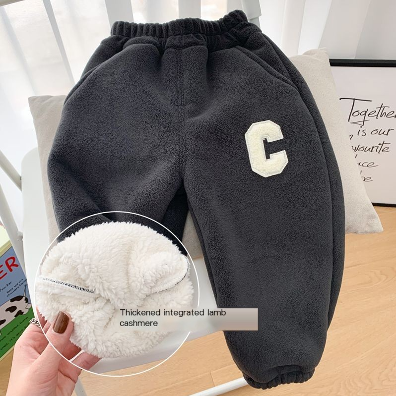 Warm Cotton Fleece Winter Pants for Kids (Ages 2-8)