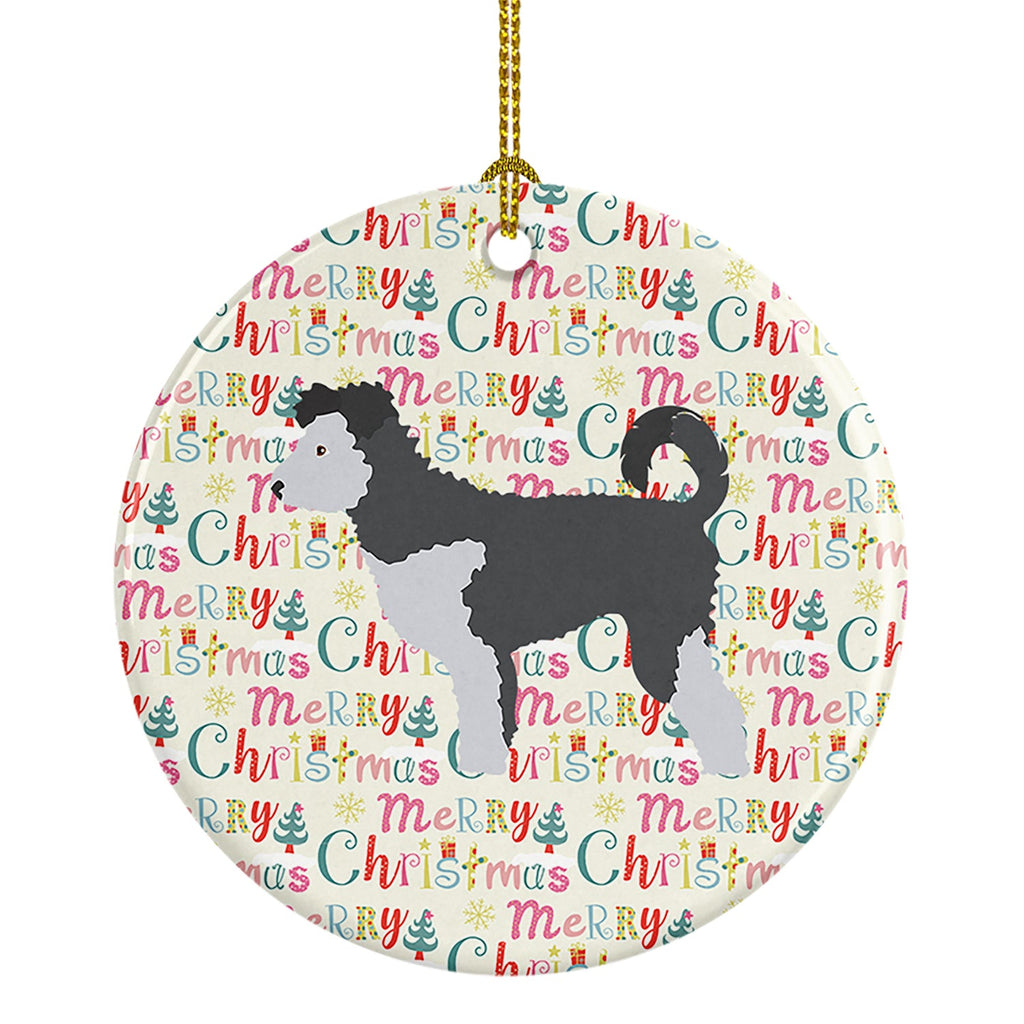 Pumi Merry Christmas Ceramic Ornament