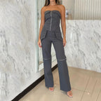 2023 Women's Stylish Irregular Bodysuit Jumpsuit