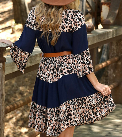 Printed Round Neck Pullover Dress for Women | Streetwear