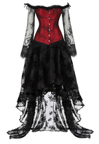 Gothic Lace Bodysuit and Dress Set for Ball Gowns