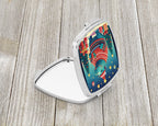 Hippopotamus Christmas Compact Mirror