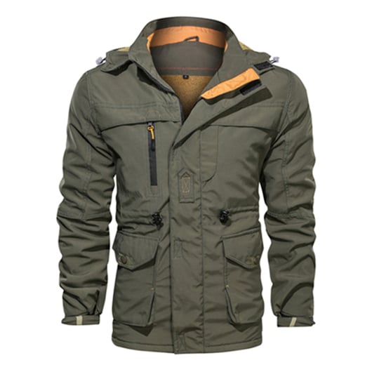 Hooded Workwear Jacket for Winter and Autumn Fashion
