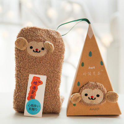 Half Fleece Christmas Socks for Women