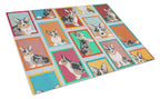 Lots of Blue Merle Welsh Cardigan Corgi Glass Cutting Board