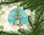 Snowshoe Cat Christmas Ceramic Ornament