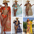 Chain Print Triangle Bikini 3-Piece Set (Amazon Best Seller)