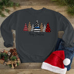 Loose Long Sleeve Christmas Print Round Neck Top