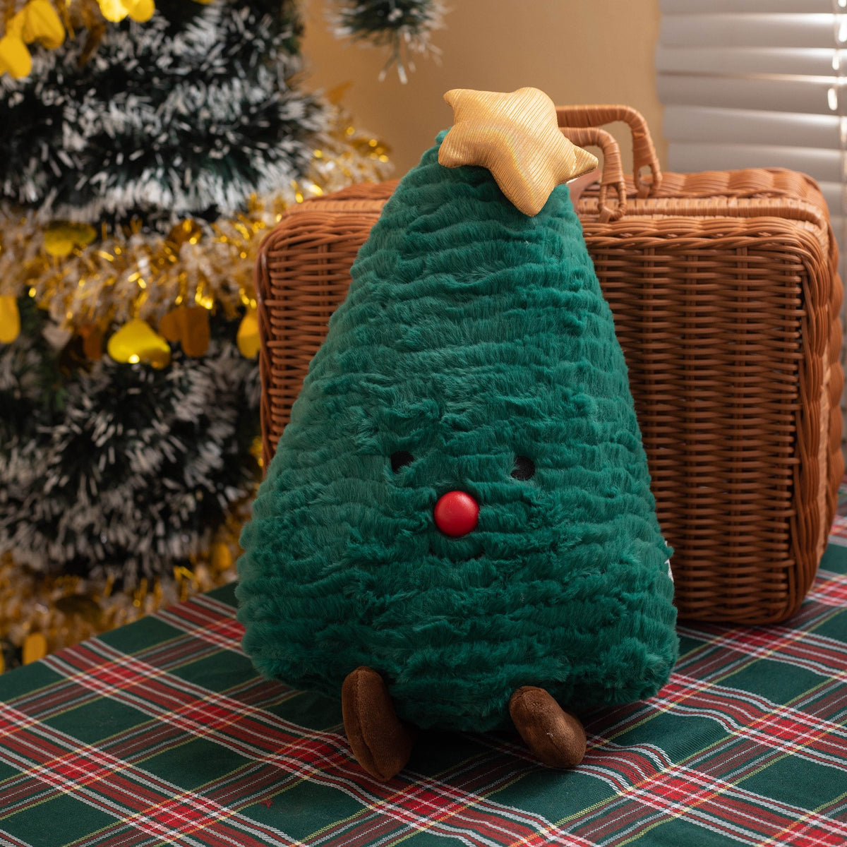 Plush Christmas Tree Pillow Gift Doll