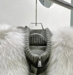 Puffer Jacket Real Fox Fur Collar