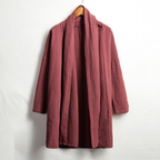 Men's Mid-Length Cotton and Linen Windbreaker Jacket