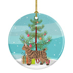 Pixie Bob Cat Christmas Ceramic Ornament