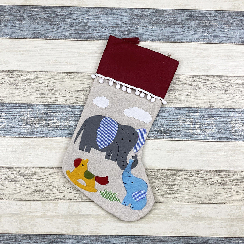 Children's Christmas Socks and Gift Bags Decoration