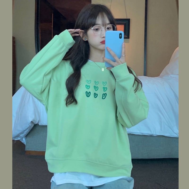 Loose Women's Round Neck Sweatshirt | Streetwear