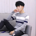 Korean Style V Neck Long Sleeve Sweater for Men