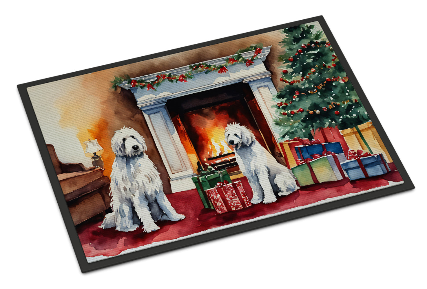 Komondor Cozy Christmas Doormat