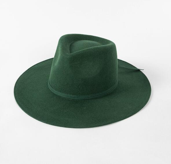 Ribbon Bow Casual Crown Wool Jazz Hat | Embroidered Cap