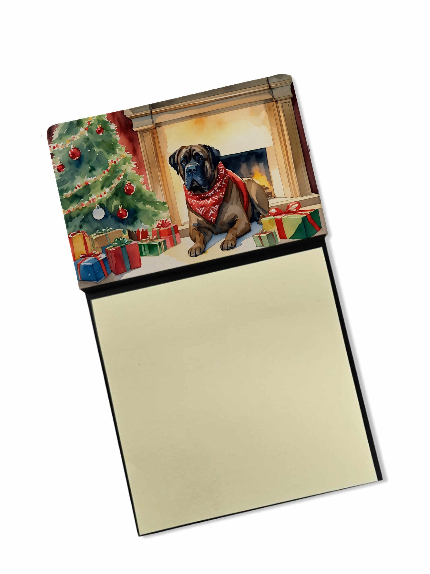 Bullmastiff Cozy Christmas Sticky Note Holder