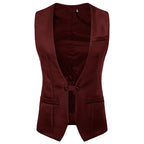 Men's Business Suit with Black Vest and Jacket
