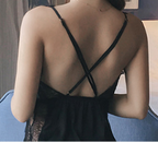Lace Backless Nightgown with Lingerie Style