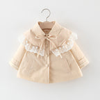Korean Style Lace Trench Coat for Girls Fashion