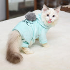Winter Warm Silver Fox Fleece Hooded Dog Jacket