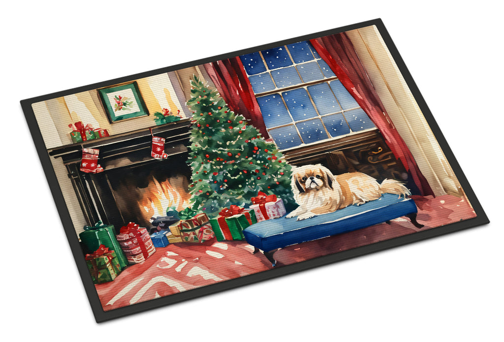 Pekingese Cozy Christmas Doormat