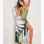 2024 Women's One-Piece Swimsuit with Cover-Up Set