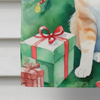 Ural Rex Cat By the Christmas Tree House Flag