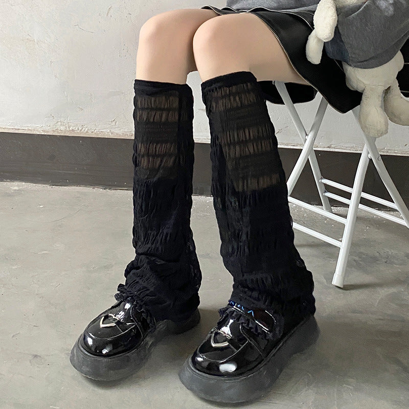Knee High Knitted Wool Leggings for Warm Days