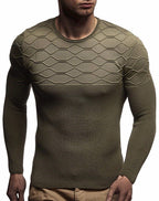 Men's Long Sleeve Round Neck Pullover Sweater | Streetwear