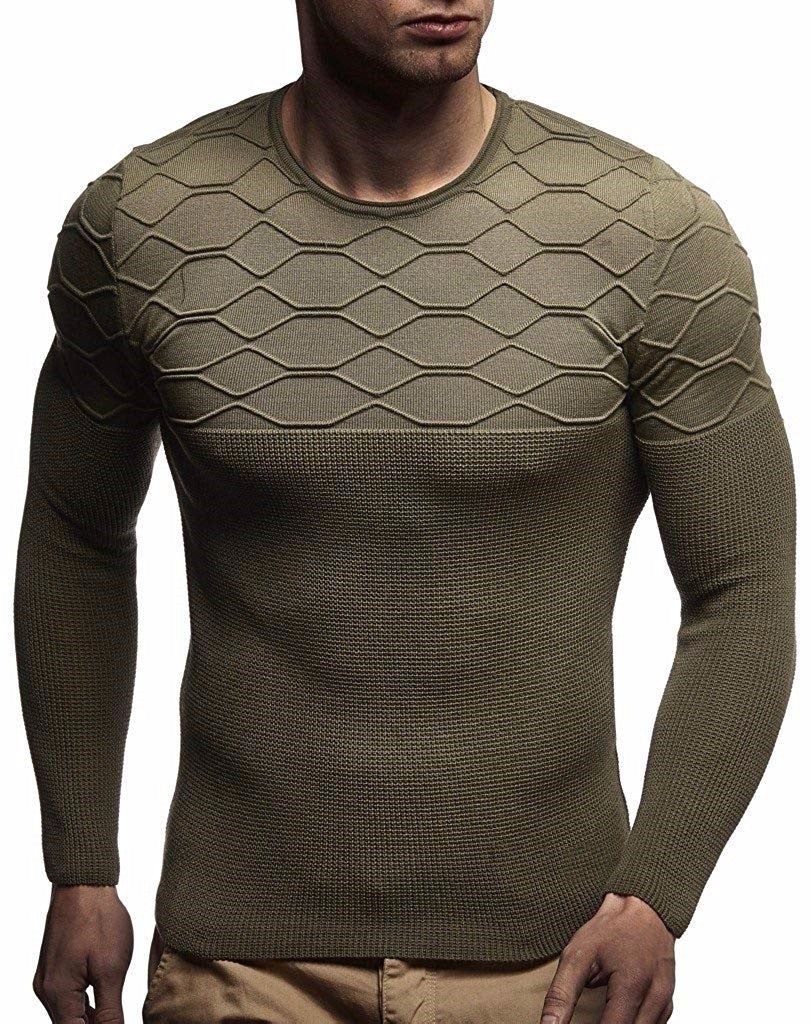 Men's Long Sleeve Round Neck Pullover Sweater | Streetwear