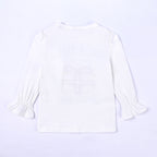 Girls' Christmas Outfit Set with Long Sleeve T-Shirt & Tulle Skirt