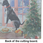 Great Dane Christmas Cookies Glass Cutting Board
