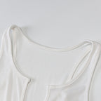Women's U-neck Short Sleeveless Dress for Spring Events