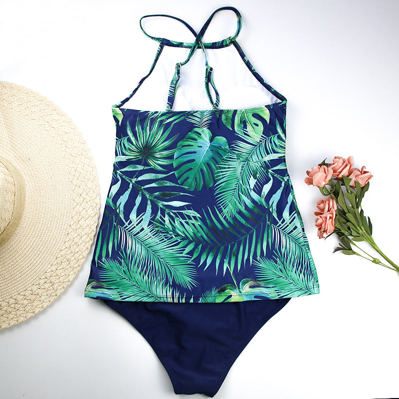Plus Size Women's Swimwear - Tankini Bikini Set
