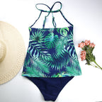 Plus Size Women's Swimwear - Tankini Bikini Set