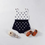 Colorful Knitted Baby Bodysuit and Crawling Outfit